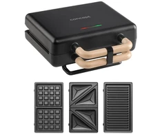 Sumuštinių keptuvas Keptuvas sumuštinių 3w1 800w juoda concept sv3091