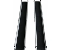 SUNDO Mobilioji Rampa - Teleskopinė, Aliuminė 210 cm, 180 kg Apkrova, Juoda