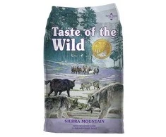 Taste of the Wild Laukinių Sierra kalnų šunų formulės skonis - tokia maistas šuniui - 12,2kg