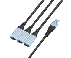 HUB USB TB Kabelis USB C splitter - 3x USB C
