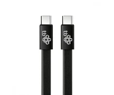 TB Kabelis USB C - USB C 1m płaski juoda (AKTBXKUCCFLAT1B)