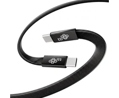 TB Kabelis USB C - USB C 1m płaski juoda (AKTBXKUCCFLAT1B)