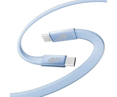TB Kabelis USB C - USB C 1m płaski mėlynas (AKTBXKUCCFLAT1N)