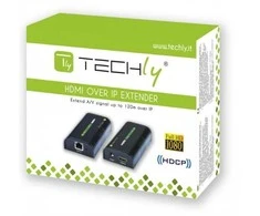 Techly HDMI plėtinys / skirstytuvas per vytos poros kat.5e/6/6a/7 iki 120 m, per IP, juoda