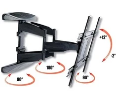Techly Televizoriaus sieninis laikiklis LCD/LED, 40–80 colių, 50 kg, VESA, pilnai reguliuojamas, juodas