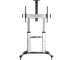 Laikiklis Techly Mobilus stovas dideliems LCD/LED televizoriams 60-100 colių 100kg Vesa 2 lentynos