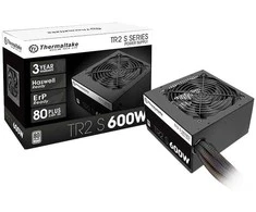 Thermaltake Maitinimo šaltinis tr2 s juodas 600w (80+ 230v eu, 2xpeg, 120mm, single rail)