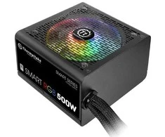 Thermaltake Smart 500w rgb (80+ 230v eu, 2xpeg, 120mm, vienas bėgis)