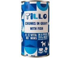 TILLO Kawałki w sosie su rybą mokra Maistas šunims 1250g