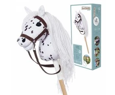 Tootiny Koń na kiju hobby horse hoppihorse a4 leopard - balta, maść tarantowata