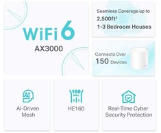 TP-Link Maršrutizatorius deco x50 (1 pakuotė) ax3000