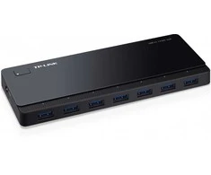 TP-LINK 7 prievadų USB 3.0 šakotuvas, darbalaukio 12 V / 2,5 A maitinimo adapteris komplekte