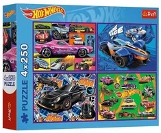 Trefl Dėlionė 4x250 vnt. - HotWheels