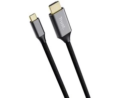 Trust 25630 cable gender changer USB-C HDMI Juodas, Sidabrinis