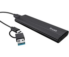 Trust 25806 storage drive enclosure SSD enclosure Juodas