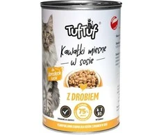 TufTuf TUF TUF Pieces of meat in sauce with poultry – šlapias kačių maistas – 415g