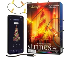 Kalėdinė girlianda Twinkly Candies 100 RGB LED USB- C, žalios spalvos laidas