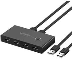 Ugreen switch box hub przełącznik 4x usb 3.2 gen 1 rozdzielacz usb na dwa komputery juoda (us216 30768)