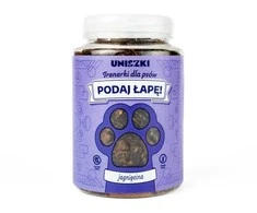 ZAKŁAD PRZETWÓRSTWA MIĘSA DROBIOWEGO UNISZKI Podaj łapę ėriena – skanėstas šuniui – 150g