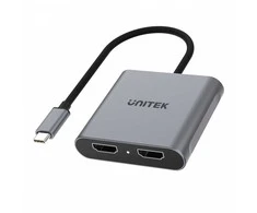 Unitek Adapteris usb-c - 2x hdmi 2.0; 4k mst; m/f