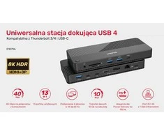 Unitek Doko stotelė 12w1 usb-c, hdmi 2.1, usb 4, pd 100w; d1079a