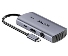 Unitek hub usb-c 6 w 1 | 3x usb-a | 5gbps | pd 100 w | hdmi 4k@30hz | rj45