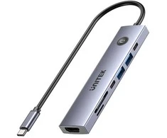 UNITEK USB-C 7-in-1 PD 100W HDMI 2.0 HUB WITH ON/OFF SWITCH