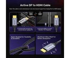 Unitek kabelis displayport 1.4 do hdmi 2.1, 8k, 1,8m