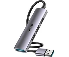 UNITEK kompaktiškas USB-A šakotuvas 3x USB 2.0 + 3.0 5GBPS