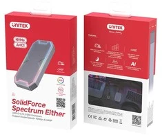 Unitek Obudowa dysku ssd m.2 nvme/sata 10gbps, rgb; s1210b