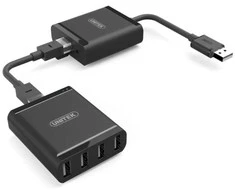 Unitek Przedłużacz usb2.0 over ip 4xusb; 60m; y-2516