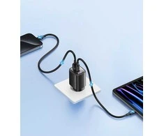 Usams 30W gan led usb+usb-c cc229 greito įkrovimo sieninis įkroviklis, baltas