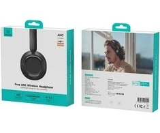 USAMS SR01 Bluetooth 5.3 ANC ant ausų dedamos ausinės juodos spalvos