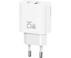 Usams Įkroviklis jungiama į tinklą 25w 1xusb-a 1xusb-a fast charging balta