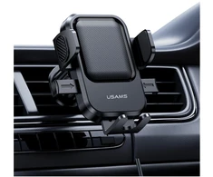 Automobilinis laikiklis ventiliacijos grotelėms USAMS One-touch, juodos spalvos