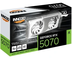 Vaizdo plokštė Karta graf. inno3d geforce rtx 5070 twin x2 oc wh.