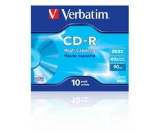 Verbatim Cd-r 40x 80mb 10p jc extra protection 43428