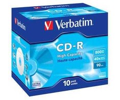Verbatim Cd-r 40x 80mb 10p jc extra protection 43428
