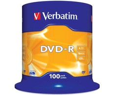 Verbatim Dvd-r 16x 4,7 GB 100 cb 43549