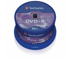 Verbatim Dvd+r 16x 4.7gb 50p cb 43550