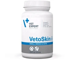Raw Paleo VETEXPERT VetoSkin Small breeds – papildai šunims ir katėms – 60 tablečių
