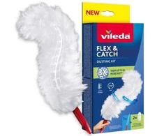 Vileda šiukšlių semtuvėlis su trumpu kotu + 2 „Flex&amp;Catch“ papildymai