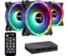 „Wentylator Aerocool PGS Duo 12 Pro ARGB“ (3x120) garsiakalbis