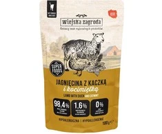 WIEJSKA ZAGRODA šlapias kačių ėdalas su antiena ir katžole – 100 g