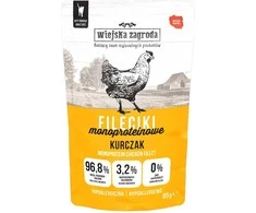 WIEJSKA ZAGRODA vištiena Monoprotein Fillets – šlapias maistas katėms – 85g