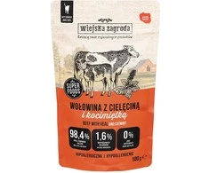 WIEJSKA ZAGRODA jautiena su veršiena ir katžole – šlapias kačių ėdalas – 100 g