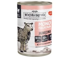 WIEJSKA ZAGRODA Monoprotein ėriena – šlapias kačių maistas – 400g