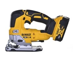 Akumuliatorinis siaurapjūklis DeWalt DCS334P2-QW; 18 V; 2x5,0 Ah akum.