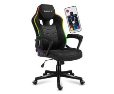 Žaidimų kėdė Huzaro Force 2.5 RGB Carbon Mesh su pašvietimu Gaming Chair, Juoda