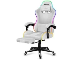 Žaidimų kėdė huzaro force 4.7 rgb baltas